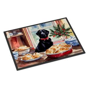 Labrador Retriever Christmas Cookies <b>Doormat</b> 24H X 36W Indoor Outdoor Non-Slip Low Pile Rug for Entryway Front Door <b>Washable</b> - Product Image 1