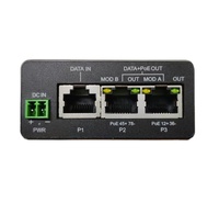 Injecteur POE 10 / 100 / 1000 Mbps Taux DC48-56V en 48V 30W Sortie 2 Ports Gigabit Injecteur PoE passif