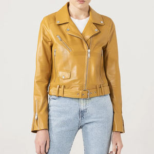 Chaqueta de Cuero Genuino para Mujer, Precio al por Mayor, Moda de Primavera, Chaqueta de Cuero Real para Adultas - Product Image 5