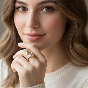 Anillos Geométricos Dorados Personalizados de Nueva Tendencia, Moda para Mujer - Product Image 4