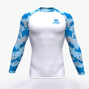 Tissu extensible durable, rashguard de sublimation de qualité supérieure, design personnalisé, vêtements de sport légers, vente en gros d'usine - Product Image 1