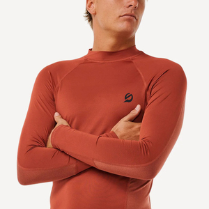 Rashguard à manches longues pour homme, couleur personnalisée, séchage rapide, sans couture, antibactérien, Spandex/Polyester, haute qualité - Product Image 3
