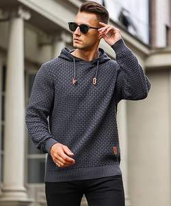 เสื้อฮู้ดดี้ โพลีเอสเตอร์ ผ้าฝ้าย ผ้าฟลีซ เสื้อสวมหัว พิมพ์โลโก้ได้ เสื้อแจ็คเก็ตมีฮู้ด แฟชั่นฤดูใบไม้ร่วง ฤดูหนาว ชุดกีฬา ระบายอากาศได้ดี แห้งเร็ว - Product Image 4