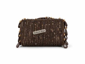 Brown Suede Bohemian Bucket Handbag With Teardrop Tassel Decoration For Women Party Wedding Use - Product Image 3
