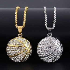 Joyería Hip-Hop, Oro y Diamantes al por Mayor, Collar con Colgante de Baloncesto, Collar Deportivo Personalizado para Hombre - Product Image 4