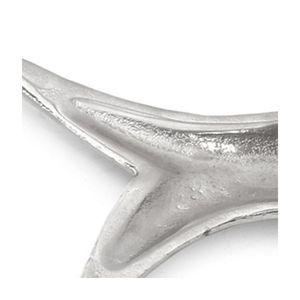 Plateau décoratif en aluminium Jaffs Exports JE465 motif feuille, 20x12x6 pouces, design végétal contemporain gravé, compatible micro-ondes - Product Image 3