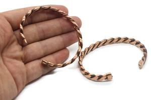 Belladec Handcrafted Braided <b>Copper</b> Cuff Bracelet Twisted Open <b>Bangle</b> Artisan Jewelry Classic Elegant Adjustable Gift Women - Product Image 4