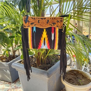 Sac à bandoulière en cuir de vachette naturel Vintage pour femmes petite bandoulière réglable sangle détachable cireuse Crunch chaîne à sangle unique - Product Image 2