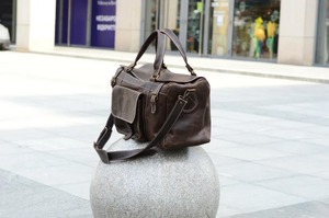 กระเป๋าเดินทางหนังแท้สไตล์เรโทร ดัฟเฟิลวีคเอนเดอร์ ขนาดใหญ่ น้ำหนักเบา พกพาสะดวก กระเป๋าถือขึ้นเครื่อง ซิป ใช้ได้ทั้งชายและหญิง - Product Image 4