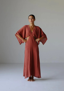 Tenue de plage d'été sans manches en lin et coton pour femme, décontractée, lavable, écologique, taille naturelle - Product Image 2