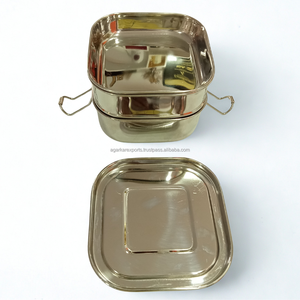 Loncheras de Acero Inoxidable con Diseño Elegante y Forma Cuadrada, 3 Compartimentos, Cierre Hermético, Ligeras y de Grado Alimenticio - Product Image 4