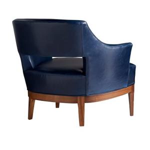 Fauteuil d'appoint moderne rembourré, chaise longue de détente avec pieds en bois massif pour salon, hôtel, appartement - Product Image 3