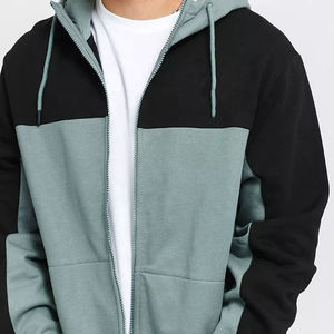 Sweat-shirt à capuche zippé pour homme, coupe classique, en polaire, style color block, décontracté, pour l'automne, à prix raisonnable - Product Image 5