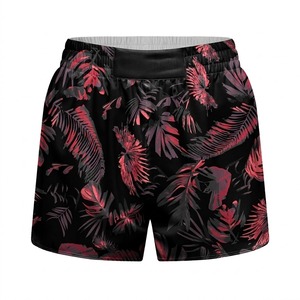 Custom Karate MMA Shorts with Tropical <b>Leaf</b> and Floral Prints Stretch 100% Cotton Professional Trunks - Product Image 1