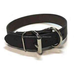 Collar de perro de cuero de grano completo de una sola capa en negro bronceado y Borgoña collar de perro de cuero genuino tamaños personalizados disponibles - Product Image 5
