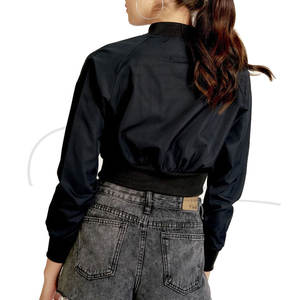 Veste pour femme la plus vendue, style bomber court, veste bomber coupe-vent respirante pour femme, personnalisable - Product Image 6