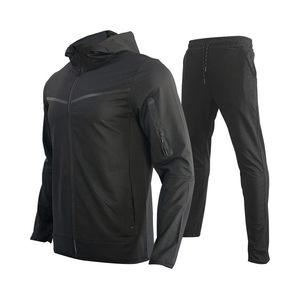 Vêtements de sport pour la gym, vêtements de sport techniques en molleton respirant, légers, décontractés pour l'été, ensembles de survêtements à capuche unisexes en deux pièces pour le jogging - Product Image 6