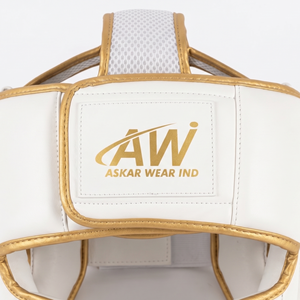 Protector de Cabeza de Boxeo Askar Blanco de PU, Equipo de Entrenamiento Protector para Todas las Temporadas - Product Image 2
