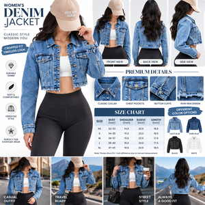 New Fashionable Denim Jacket Winter <b>Vintage</b> Jean Outerwear Long Sleeve <b>Button</b> Down Casual Streetwear Denim Jacket - Product Image 5