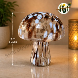 Nouvelle conception d'abat-jour en verre léopard coloré pour lampe de table LED, décoration de salon - Product Image 5