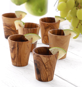 Verre à boire en bois de qualité supérieure pour la maison Hôtel Verre à boire pour jus Tendance élégante Texture en bois naturel Gobelets en verre - Product Image 5