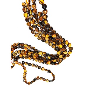 <b>Top</b> Quality Wholesale Natural Tiger Eye Heart Shaped <b>Beads</b> Strands For Jewelry Making Feng Shui Agate <b>Bead</b> Fashion Jewelry - Product Image 2