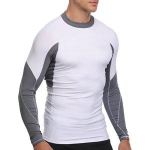 <b>mens</b> <b>compression</b> <b>shirt</b> short sleeve gym fitness athletic wear tight fit breathable quick dry stretch sports training wear - Product Image 6