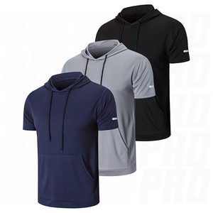 Custom Embroidered Pocket Quick Dry Mesh Athletic T-<b>Shirt</b> Lightweight Breathable Moisture Wicking Performance Sportswear Gym - Product Image 1
