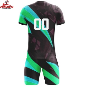 Tenue de football d'été respirante personnalisée, short de sport 100% polyester, antibactérien, séchage rapide, anti-UV, logo personnalisé - Product Image 2