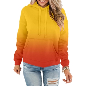 Sweat-shirt à capuche décontracté surdimensionné pour femme, 100 % coton, imprimé, effet délavé, avec logo frontal, haute qualité - Product Image 1