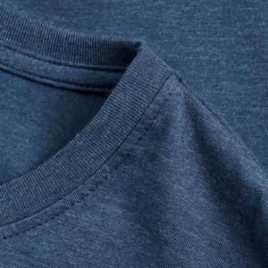 T-shirts personnalisés en gros pour hommes – Tissu polyester/coton, anti-plis et respirant, manches courtes - Product Image 6