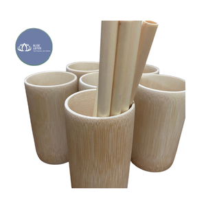 Tasse à café en bambou Blue Lotus Karen Bui, cadeau écologique pour les amateurs de thé, OEM disponible - Product Image 1