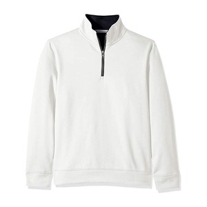 Sweat-shirt polaire personnalisé à quart de zip pour hommes et femmes, pull à fermeture éclair 1/4, fabrication de vêtements en gros sous marque privée - Product Image 4