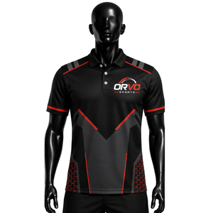 เสื้อโบว์ลิ่งผู้ชาย ORVO Sports แขนสั้น พิมพ์ลายแบบ Sublimation ระบายอากาศ แห้งเร็ว ผ้าเทอร์รี่ โพลีเอสเตอร์ 100% สวมใส่สบายๆ สำหรับเล่นกีฬา - Product Image 3