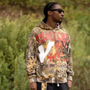 Sweat à capuche décontracté pour homme, motif uni, manches longues, en coton mélangé molletonné, style streetwear, avec impression personnalisée - Product Image 1