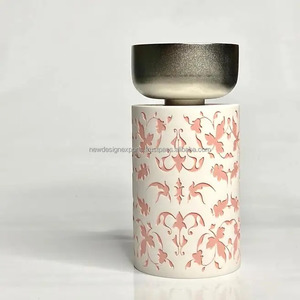 Brûleur d'encens minimaliste moderne découpé, chauffe-cire pour bougies chauffe-plat, bol en bronze, diffuseur d'arômes, cadeaux de parfum d'ambiance pour la maison, vente en gros - Product Image 6