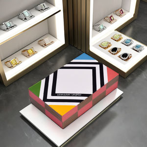 New Collection Multicolor Stripes Pattern <b>Resin</b> Jewelry Boxes Multipurpose Storage Organizer Decorative Keepsake Gift <b>Jewellery</b> - Product Image 1