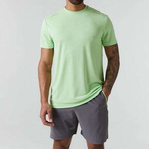 Ensemble deux pièces d'été respirant pour hommes en coton 100% (T-shirt et short uni) – Tenue décontractée et sportive – Personnalisation OEM du logo - Product Image 1