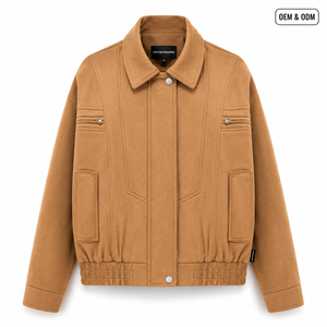 TAOP&ZA 2025 Frühling Sommer Herbst Einfarbig Retro Hochwertig Atmungsaktiv Umweltfreundlich Varsity Revers Reißverschluss Langarm Kurz - Product Image 2
