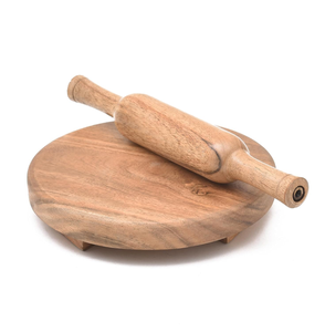 Planche à rouler les nouilles en bois, excellente planche à rouler en bois naturel avec broche, meilleur prix - Product Image 1