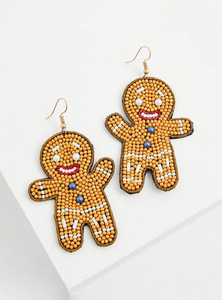 ต่างหูปักมือสีขาวและสีเขียวสำหรับเด็กผู้หญิง ต่างหูประดับลูกปัด ขายส่งงานเย็บปักถักร้อย - Product Image 3