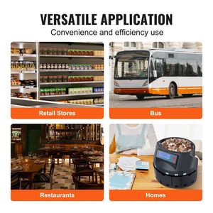 Macchina Conta e Seleziona Monete USD con Display LCD, Efficiente per 300 Monete da 1, 5, 10, 25 Centesimi - Product Image 6