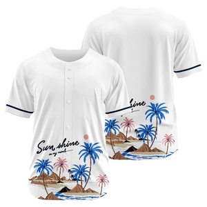 Tissu respirant avec fermeture classique à boutons sur le devant, maillot de baseball prêt pour le jeu, t-shirt de sport absorbant la transpiration pour les activités sportives - Product Image 1
