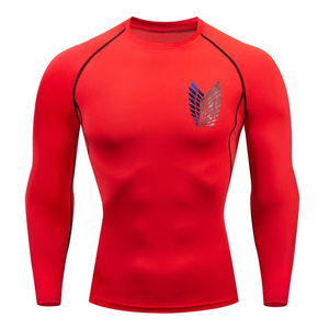 T-shirt de compression pour homme Rash Guard Attack, T-shirt de sport à manches longues pour homme, T-shirt de fitness moulant, T-shirt d'entraînement et de jogging, Confort durable - Product Image 5