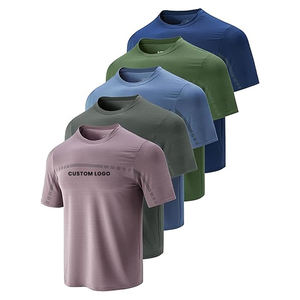Camisetas deportivas cómodas de secado rápido con cuello redondo para correr, gimnasio, entrenamiento, manga corta, para uso en exteriores. - Product Image 1