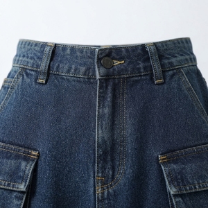 Pantalon cargo homme taille mi-haute coupe large, écologique, imperméable, en tissu 100% coton laminé, style sportif, multiples poches, élastique - Product Image 5