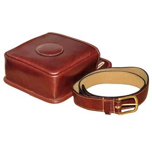 Sac à cartouches en cuir véritable brun, 50 cartouches, MOLLE 10x 8x, sac de chasse et de tir durable à porter à l'épaule - Product Image 5