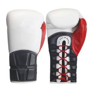 Gants de boxe personnalisés en cuir de vachette à lacets, pour entraînement professionnel, sac de frappe, sparring en gel, cuir synthétique - Product Image 4