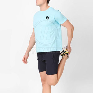 เสื้อยืดลำลองผู้ชายคุณภาพสูง น้ำหนักเบา สีพื้น ผ้าฝ้าย 100% พร้อมสีที่ปรับแต่งได้ และผ้าแคนวาสระบายอากาศ - Product Image 3