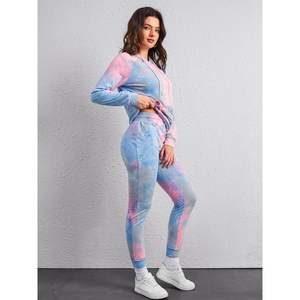 Conjunto Deportivo de Dos Piezas para Mujer, Ropa Deportiva para Correr, Venta al Por Mayor, Etiqueta Personalizada, Moda, Hecho en Fábrica, Tie Dye - Product Image 5